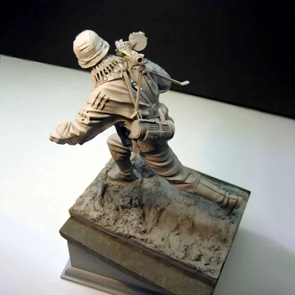 1/16 Modern Soldier Machine Gunner, Resin Model Figure Kit, Unassembled and Unpainted
