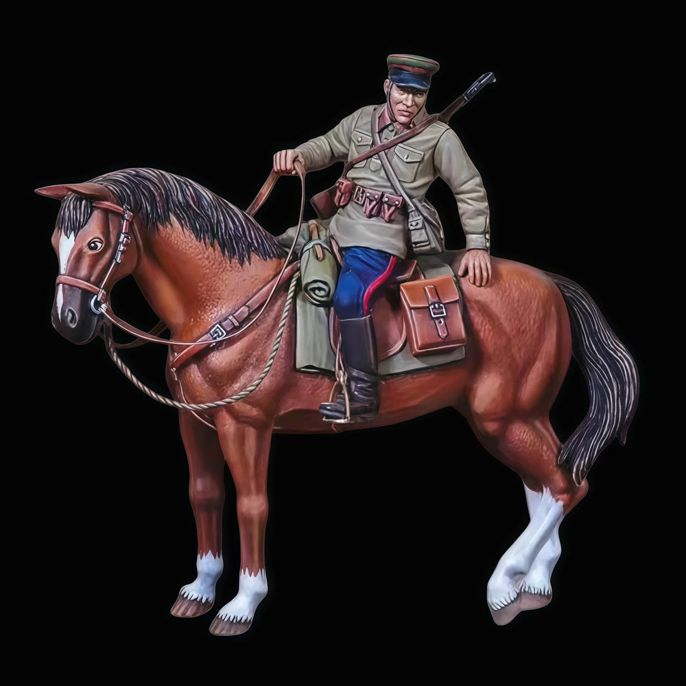 1/35 WWI German Cavalry Officers and Troopers, 2 Figures, Resin Model Figure Kit, Unassembled and Unpainted