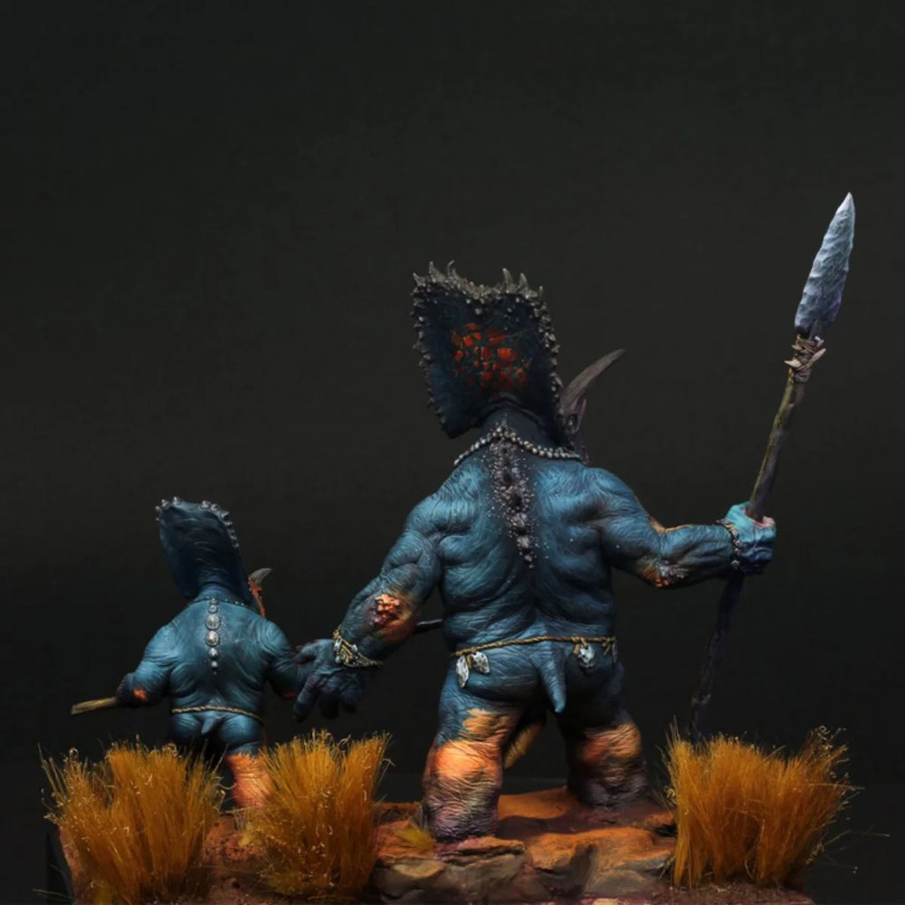 1/24 Demon Creatures, 2 Figures, Resin Model Figure Kit, Fantasy Theme, Unassembled and Unpainted