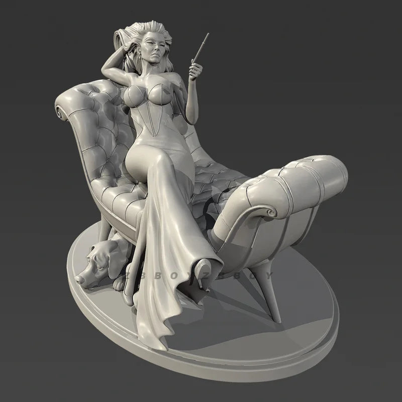 70mm Elegant Noblewoman, Resin Model Figure Kit, Unassembled and Unpainted