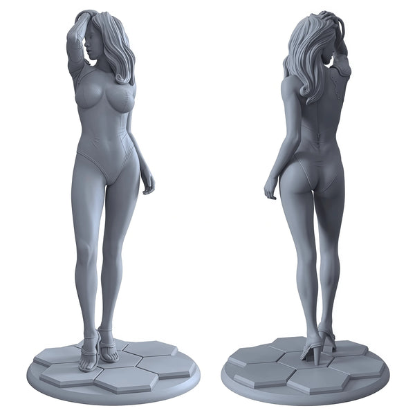 1/18 Sexy Female Pinup, Resin Model Figure Kit, Unassembled and Unpainted