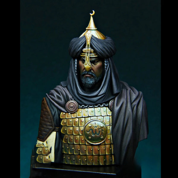 1/16 Medieval Saladin, Resin Model Bust Kit, Unassembled and Unpainted