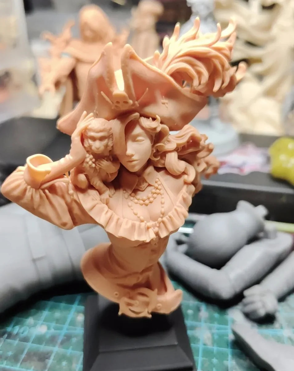140mm Female Pirate, Resin Model Bust Kit, Fantasy Theme, Unassembled and Unpainted