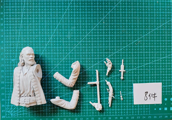 1/10 Ancient Viking Warrior with Braided Hair and Axe, Resin Model Bust Kit, Unassembled and Unpainted