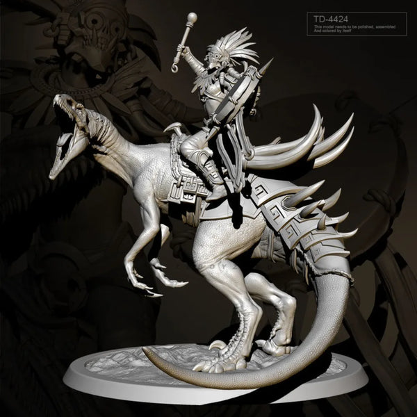 50mm Female Dragon Warrior, Resin Model Figure Kit, Fantasy Theme, Unassembled and Unpainted