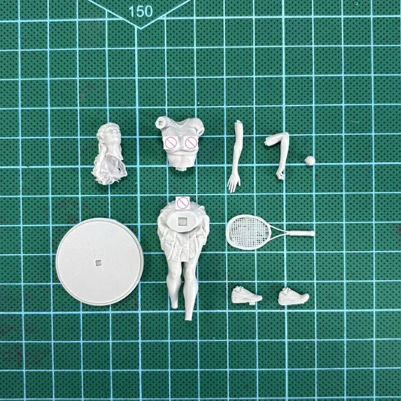 1/24 Modern Female Tennis Player, Resin Model Figure Kit, Unassembled and Unpainted