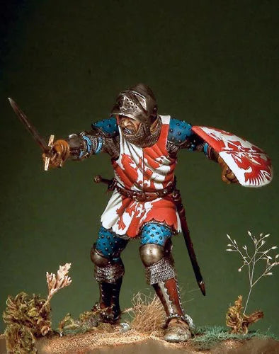 1/18 Warrior with Sword and Shield, Resin Model Figure Kit, Fantasy Theme, Unassembled and Unpainted