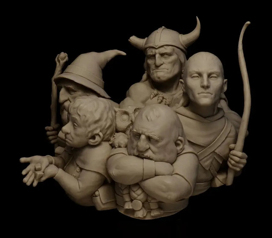 1/12 Norse Warriors, 9 Figures, Resin Model Bust Kit, Fantasy Theme, Unassembled and Unpainted