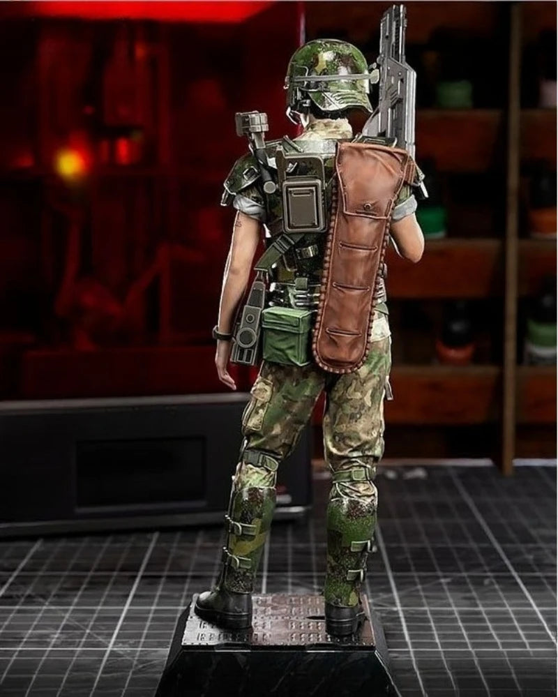 1/24 Modern Sci-Fi Military Corporal, Resin Model Figure Kit, Unassembled and Unpainted