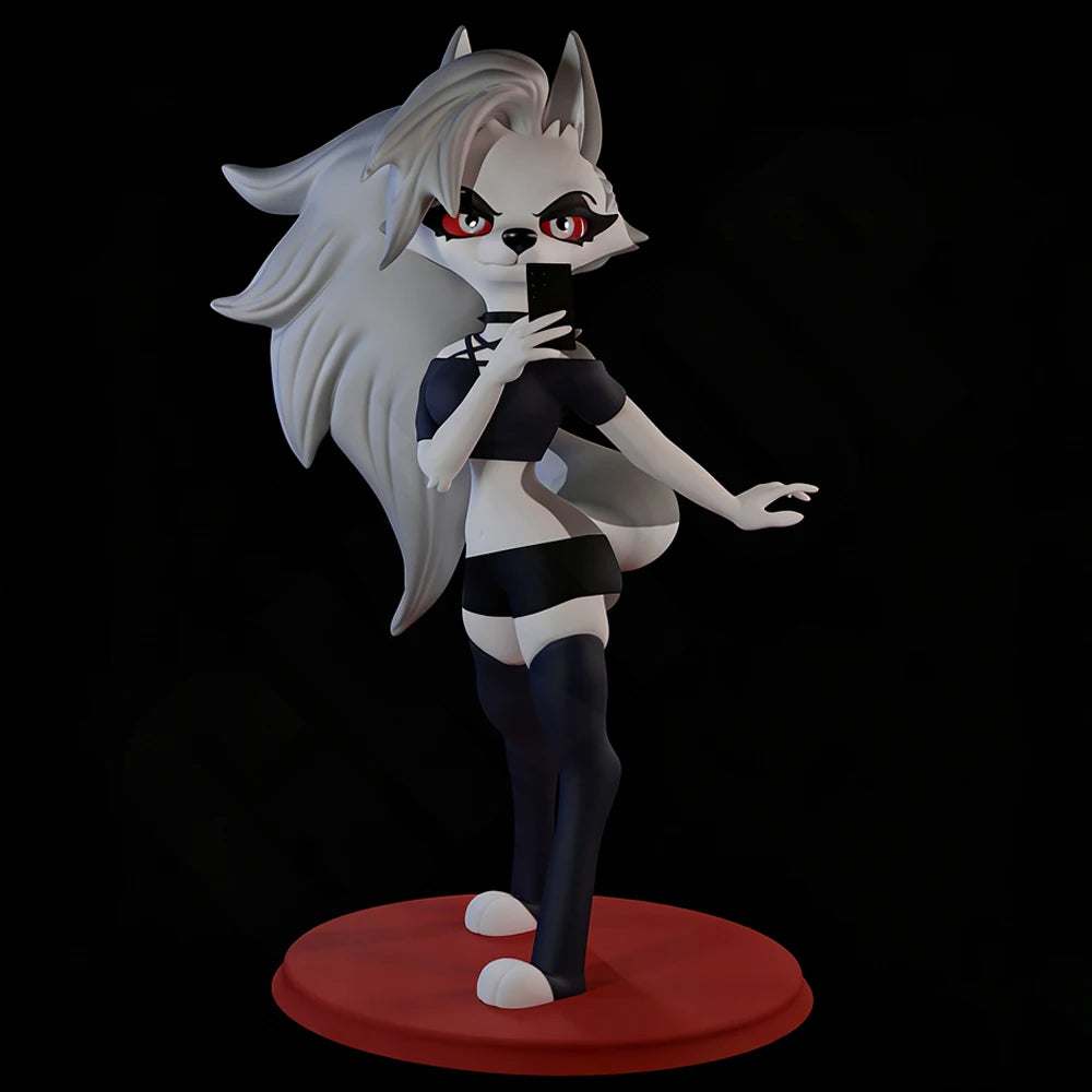 1/24 Wolf Girl Selfie, Resin Model Figure Kit, Fantasy Theme, Unassembled and Unpainted