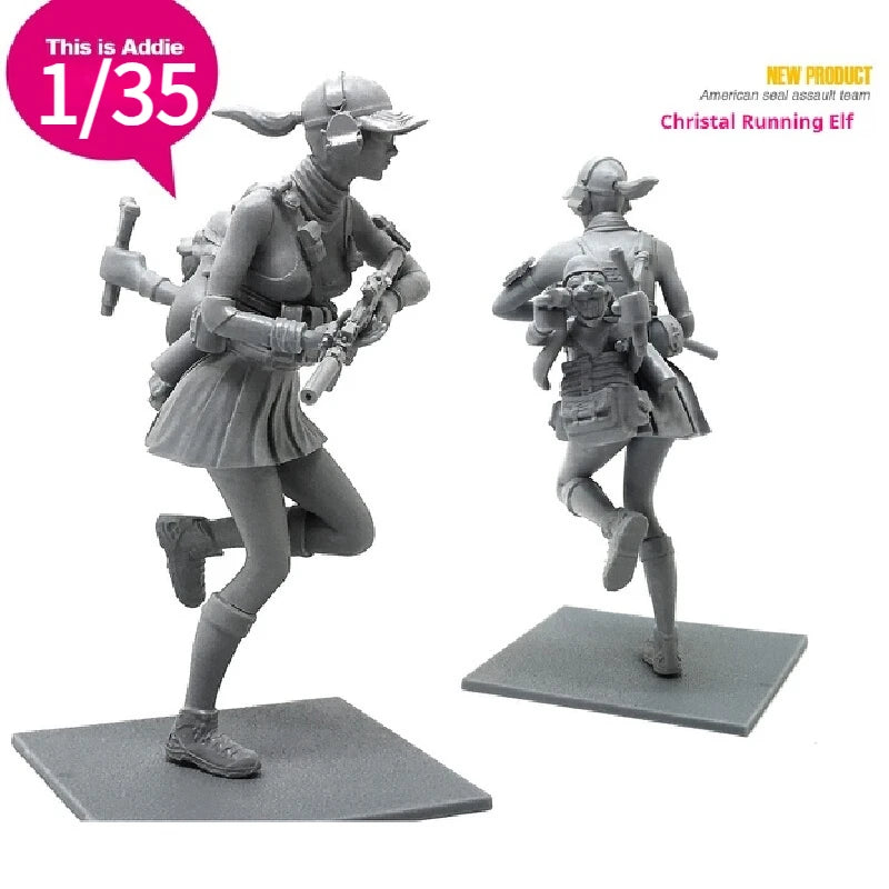 1/18 Elf Warrior, Resin Model Figure Kit, Fantasy Theme, Unassembled and Unpainted
