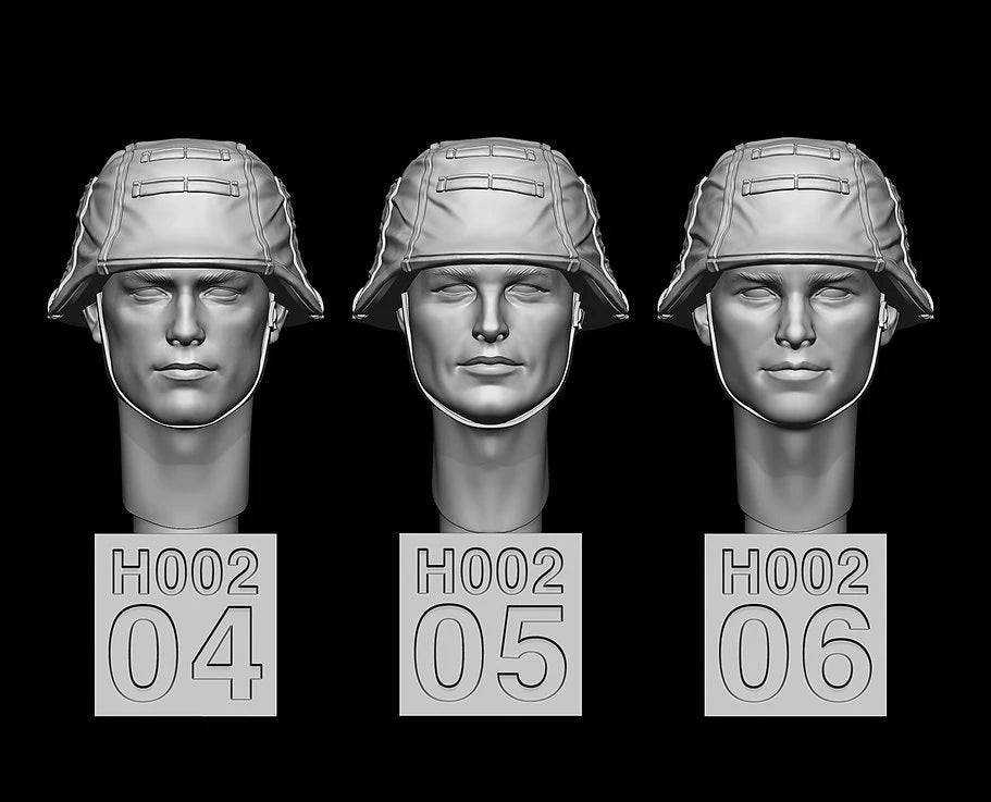 1/35 WWI German Soldier Heads, 6 Figures, Resin Model Figure Kit, Unassembled and Unpainted