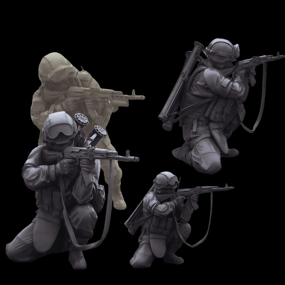 1/35 Modern Tactical Breach Team, 4 Figures, Resin Model Figure Kit, Unassembled and Unpainted