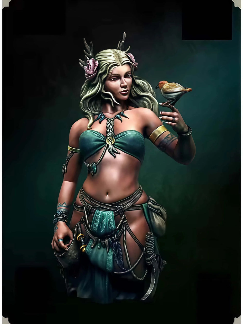 1/10 Goddess Warrior, Resin Model Bust Kit, Fantasy Theme, Unassembled and Unpainted