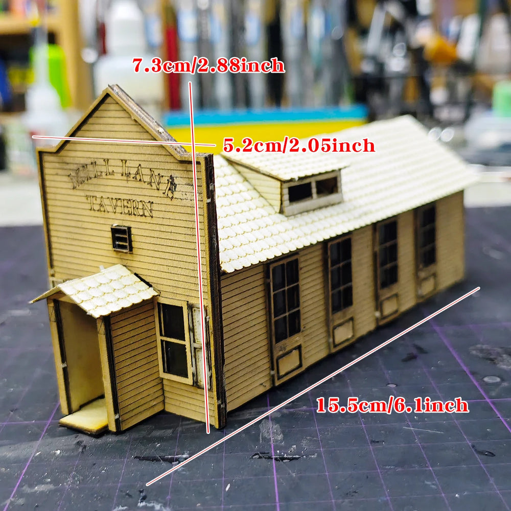 1/87 Victorian Railway Station Pub, Resin Model Terrain Kit, Historical Theme, Unpainted