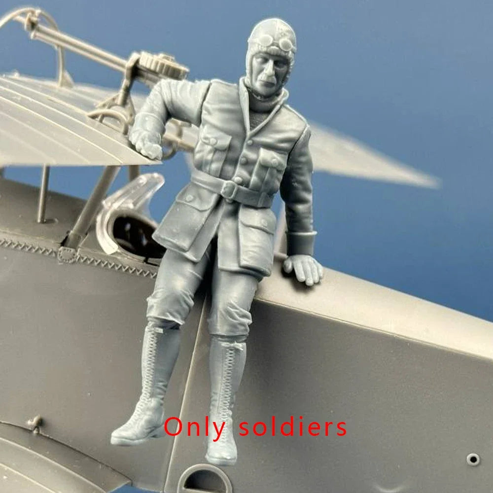 1/32 WWI French Pilot, Resin Model Figure Kit, Unassembled and Unpainted
