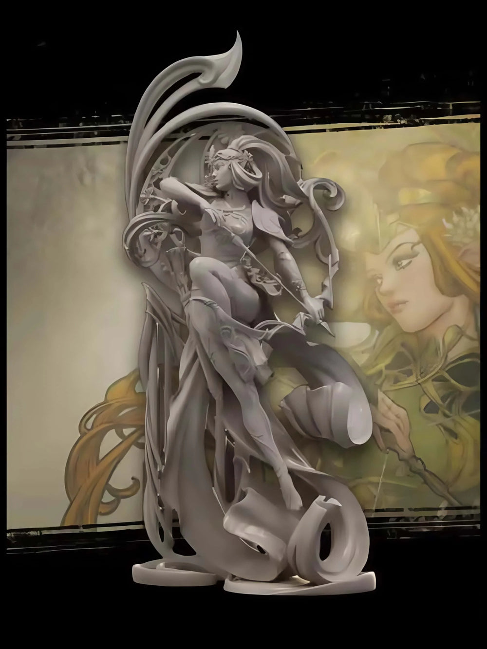 1/24 Female Siren, Resin Model Figure Kit, Fantasy Theme, Unassembled and Unpainted