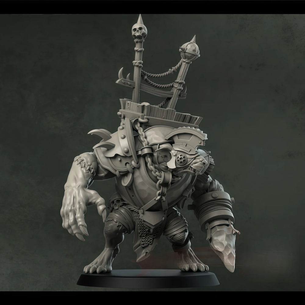 28mm Chaos Daemon Warrior, Resin Model Figure Kit, Fantasy Theme, Unassembled and Unpainted