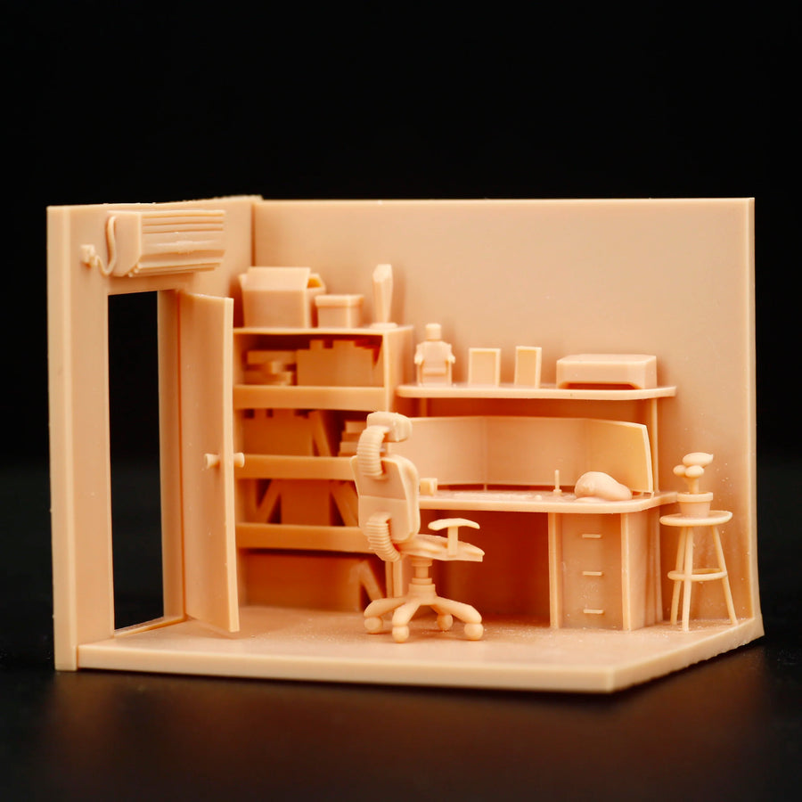 1/64 C002 Study Computer Table Scene Model Handmade Mini Sand Table for Fan Collection Toys