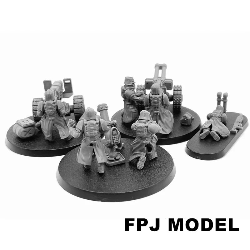 28mm Guard Decimators Squad, 48 Figures, Resin Model Figure Kit, Sci-Fi Theme, Unassembled and Unpainted