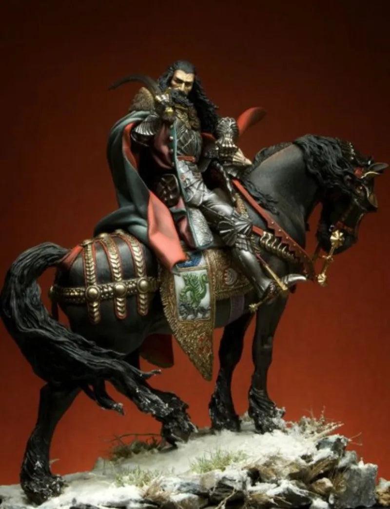 1/24 Medieval Cavalry General, Resin Model Figure Kit, Unassembled and Unpainted