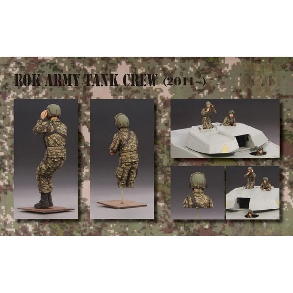 1/35 Modern South Korean Tank Crew, 3 Figures, Resin Model Figure Kit, Unassembled and Unpainted