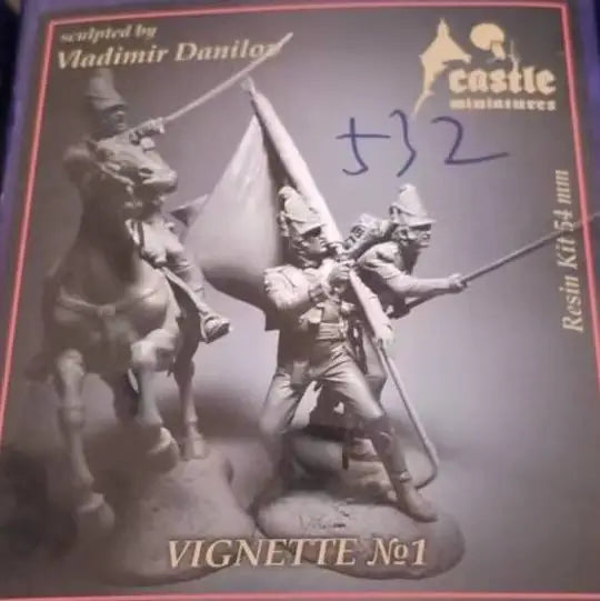 54mm Horned Demon Warrior, Resin Model Figure Kit, Fantasy Theme, Unassembled and Unpainted