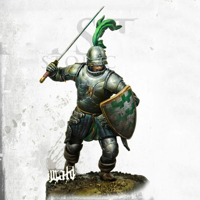 1/24 Medieval Polish Knight Officer, Resin Model Figure Kit, Unassembled and Unpainted