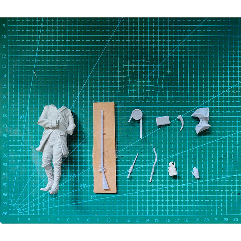 1/18 Napoleonic French Infantry Soldier with Spectacles, Resin Model Figure Kit, Unassembled and Unpainted