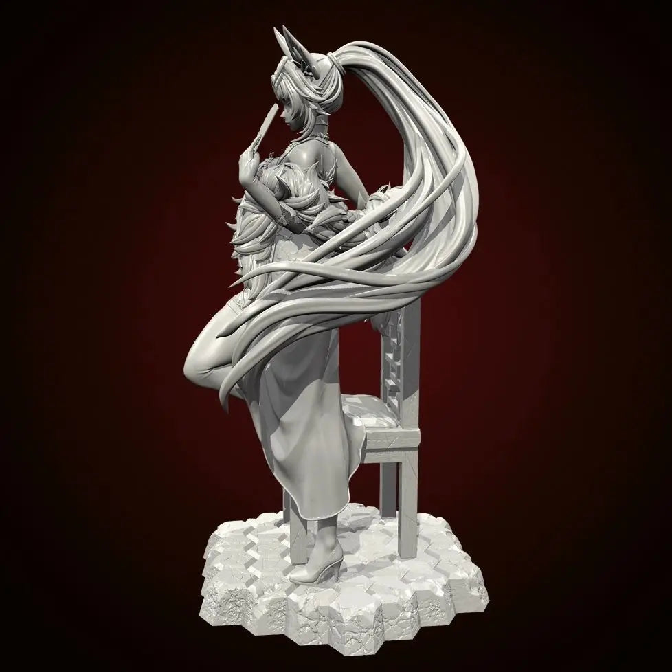 75mm Fox Spirit Demon, Resin Model Figure Kit, Fantasy Theme, Unassembled and Unpainted