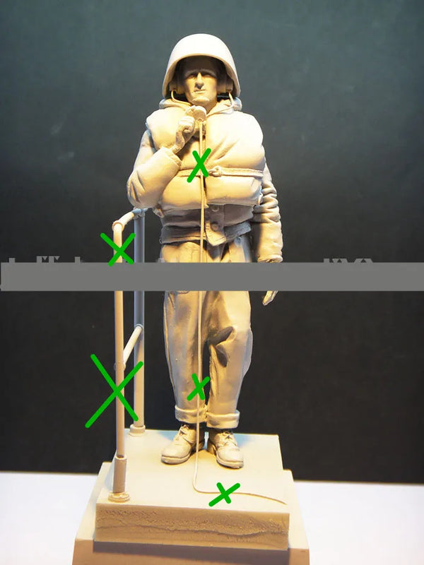 1/16 WWII British Infantry with Fixed Bayonet, Resin Model Figure Kit, Unassembled and Unpainted