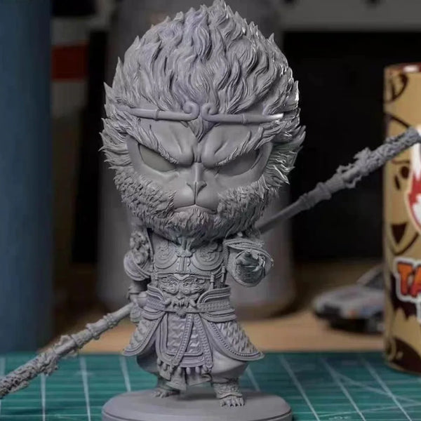 Sun Wukong Monkey King Chibi, Resin Model Figure Kit, Mythology Theme, Unassembled and Unpainted