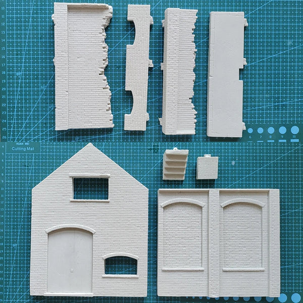 1/35 WWI Trench Fortification with Sandbag Bunker, Resin Model Terrain Kit, Unpainted