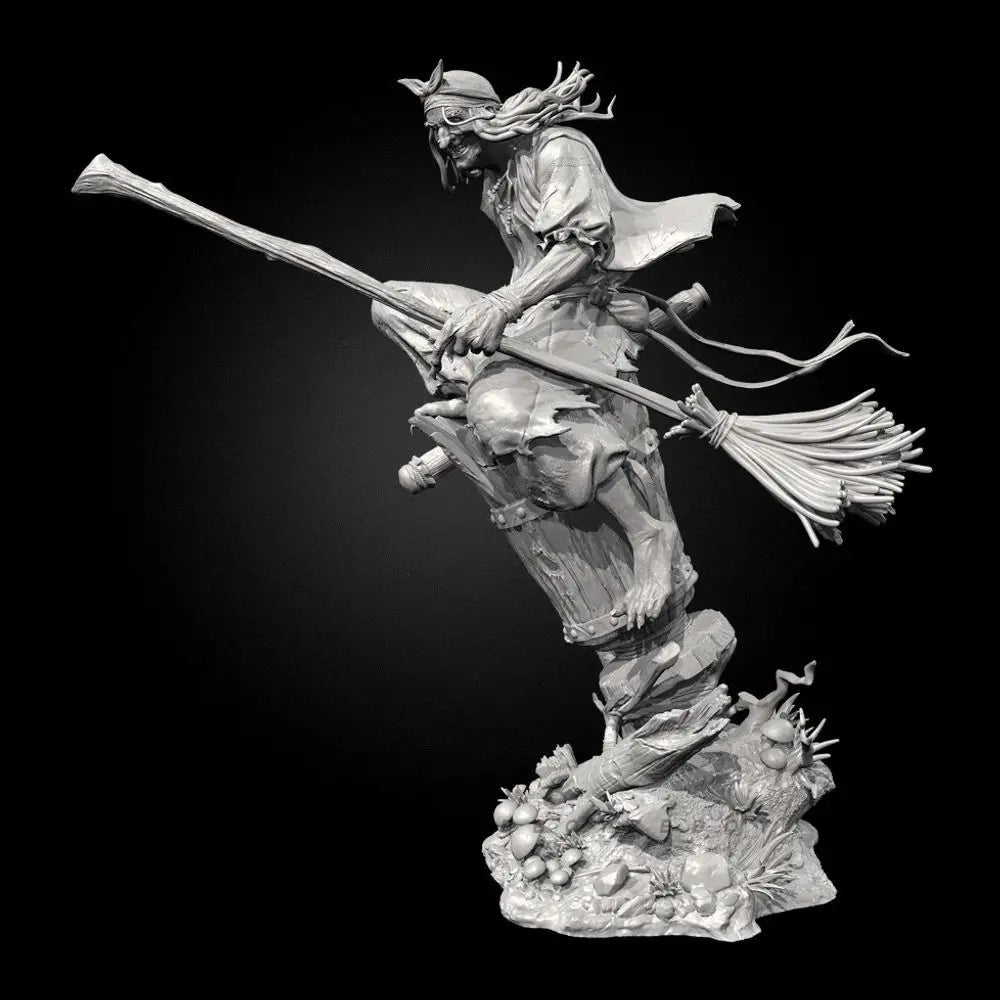 95mm Baba Yaga Witch, Resin Model Figure Kit, Mythology Theme, Unassembled and Unpainted