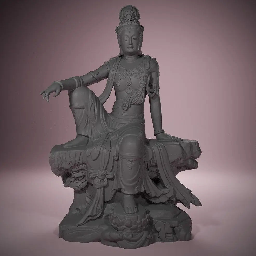 70mm Guanyin Bodhisattva, Resin Model Figure Kit, Mythology Theme, Unassembled and Unpainted