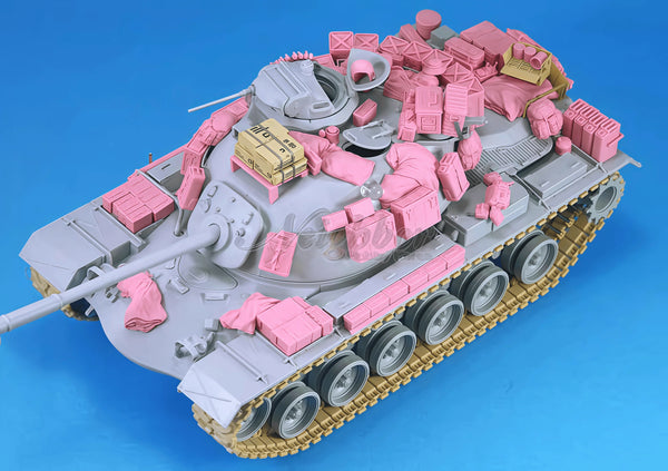 1/35 Cold War M48A3 Patton Tank with Debris, Resin Model Vehicle Kit, Unassembled and Unpainted