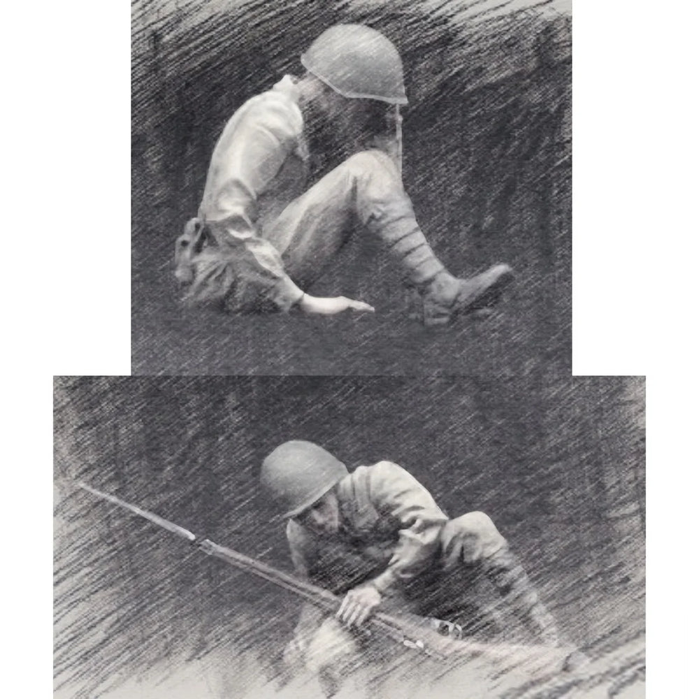 1/35 WWII Soviet Red Army, 2 Figures, Resin Model Figure Kit, Unassembled and Unpainted