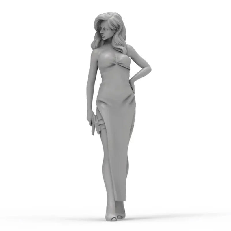 1/24 Modern Female Character, Resin Model Figure Kit, Unassembled and Unpainted