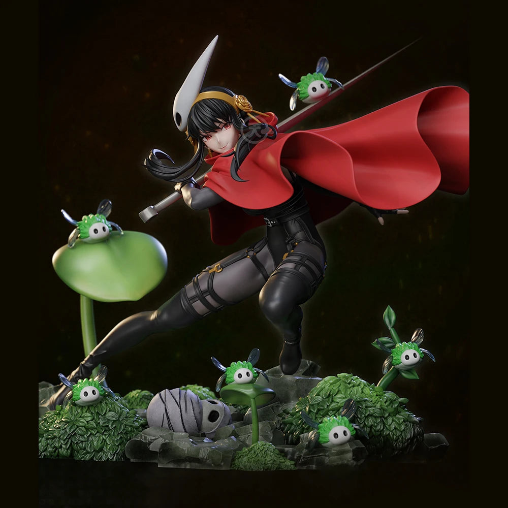 1/24 Horned Warrior with Red Cape, Resin Model Figure Kit, Fantasy Theme, Unassembled and Unpainted