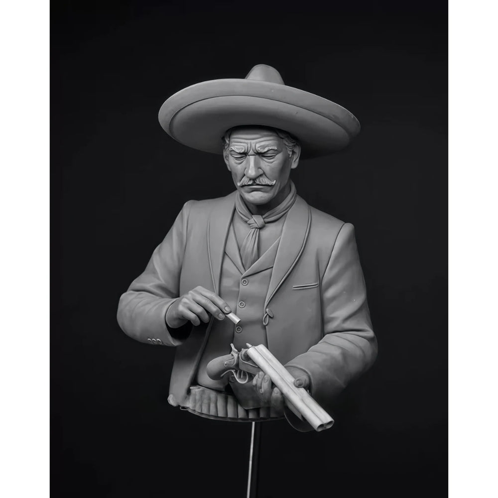 1/10 Western Vaquero, Resin Model Bust Kit, Historical Theme, Unassembled and Unpainted