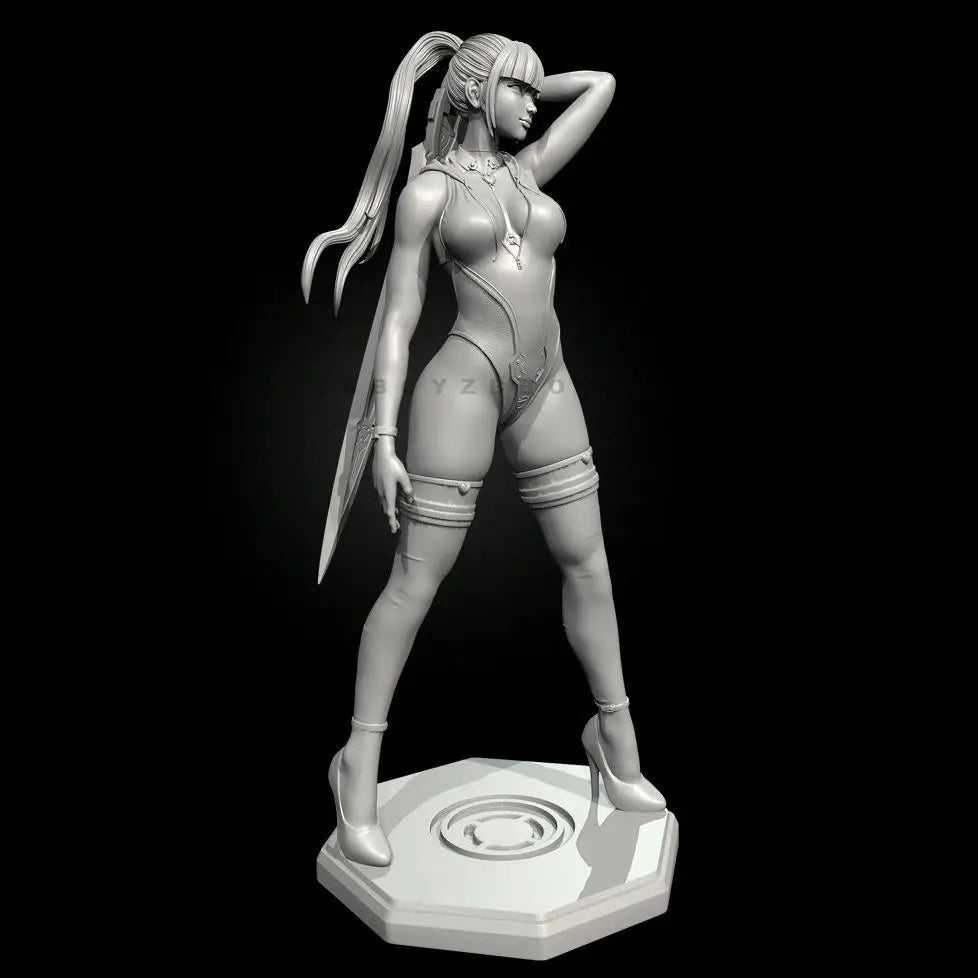 38mm Female Warrior Knight, Resin Model Figure Kit, Anime Theme, Unassembled and Unpainted
