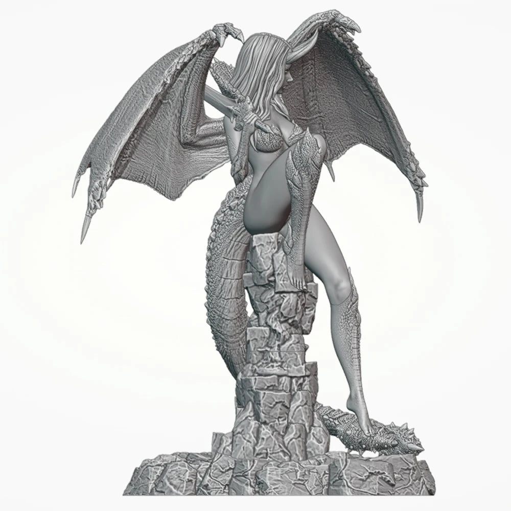 1/24 Belle Diablos Demon, Resin Model Figure Kit, Fantasy Theme, Unassembled and Unpainted