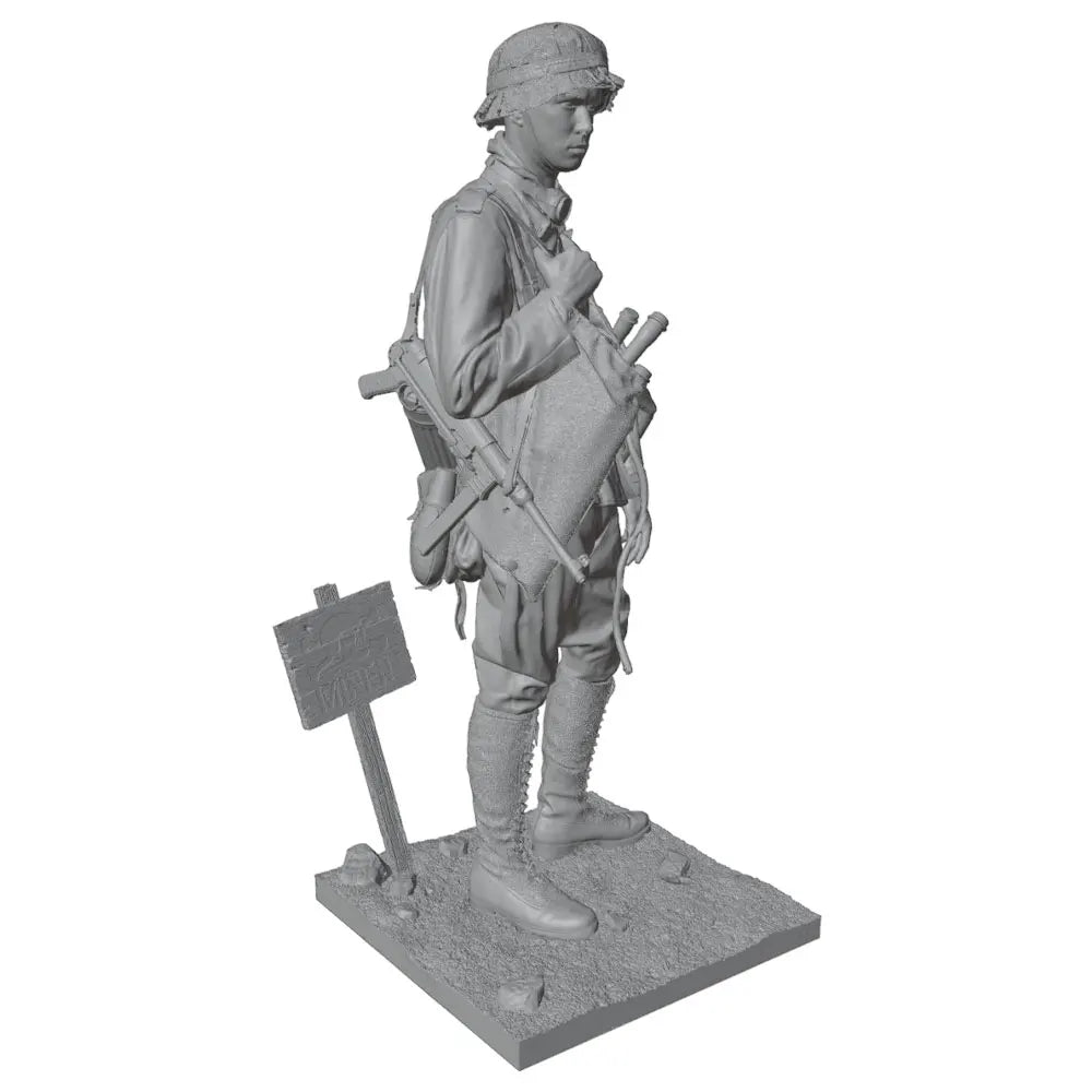 75mm WWI British Infantryman with Signal Flag, Resin Model Figure Kit, Unassembled and Unpainted