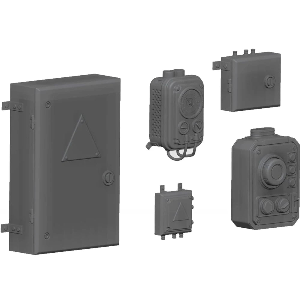 1/35 Modern Military Electrical Boxes, Resin Model Accessory Kit, Unpainted