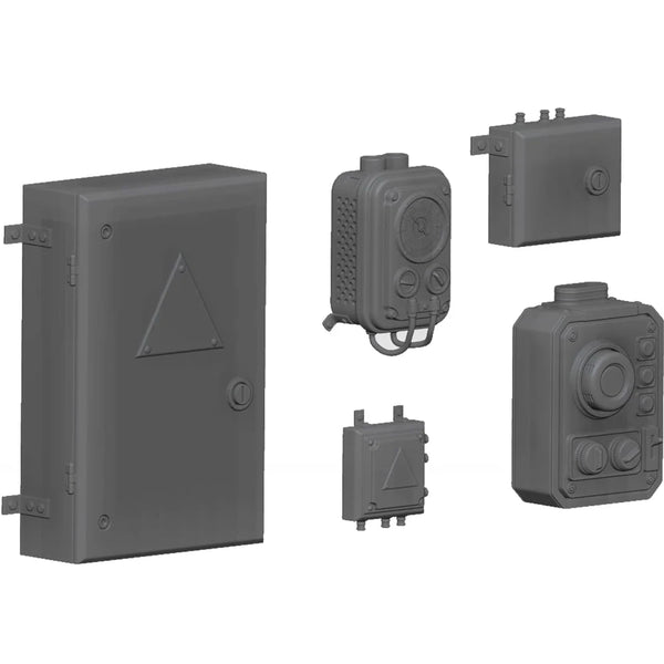 1/35 Modern Military Electrical Boxes, Resin Model Accessory Kit, Unpainted