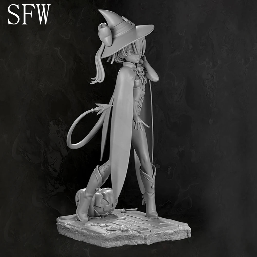 1/24 Maid Witch with Cat Ears, Resin Model Figure Kit, Anime Theme, Unassembled and Unpainted