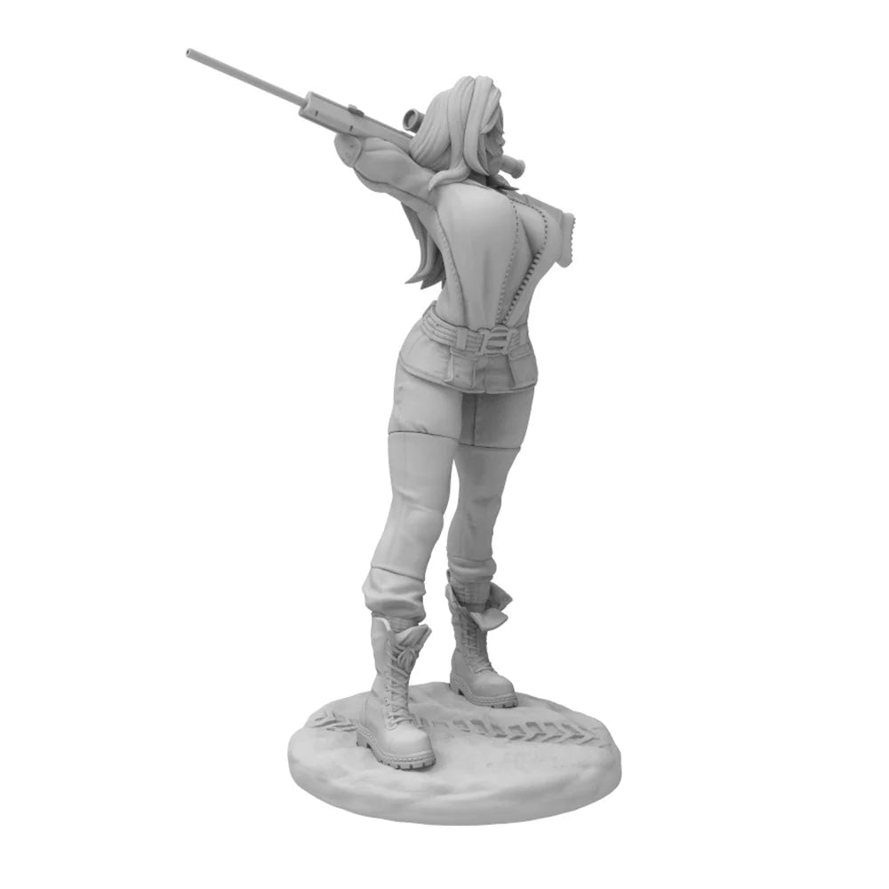 1/24 Modern Female Tactical Sniper Operator, Resin Model Figure Kit, Unassembled and Unpainted