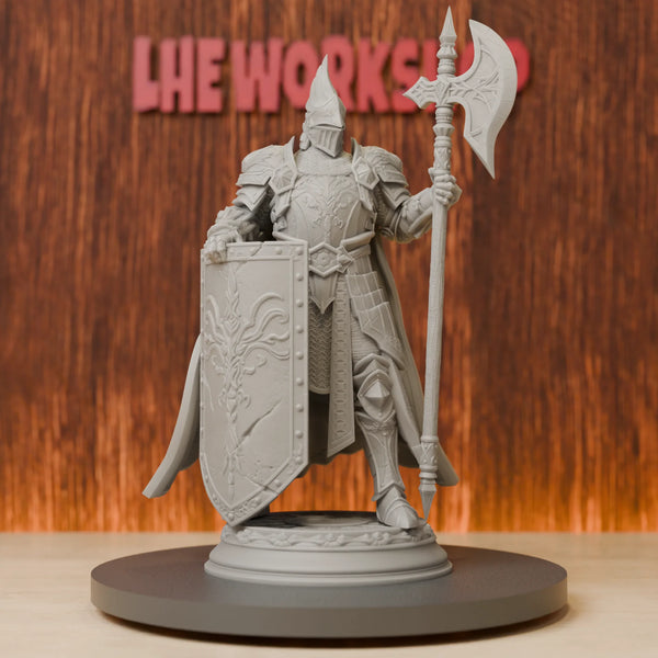75mm Heavy Paladin Knight, Resin Model Figure Kit, Fantasy Theme, Unassembled and Unpainted