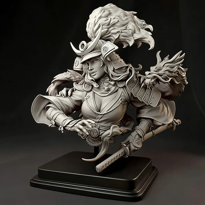 95mm Female, Resin Model Bust Kit, Fantasy Theme, Unassembled and Unpainted