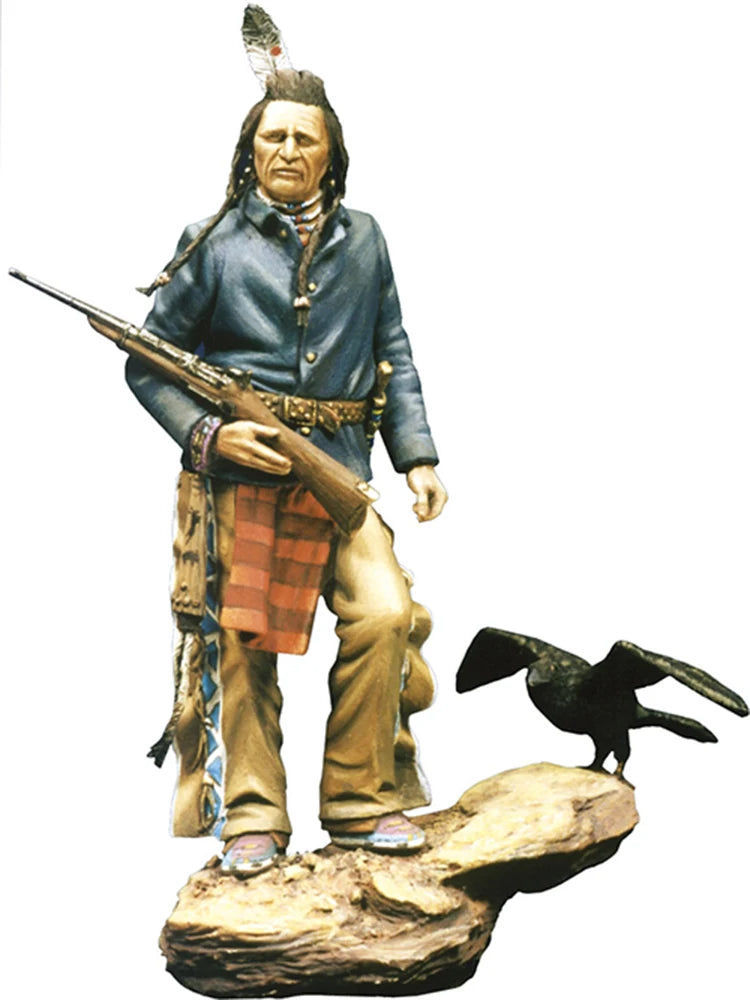 1/32 American Civil War Native American Scout, Resin Model Figure Kit, Unassembled and Unpainted